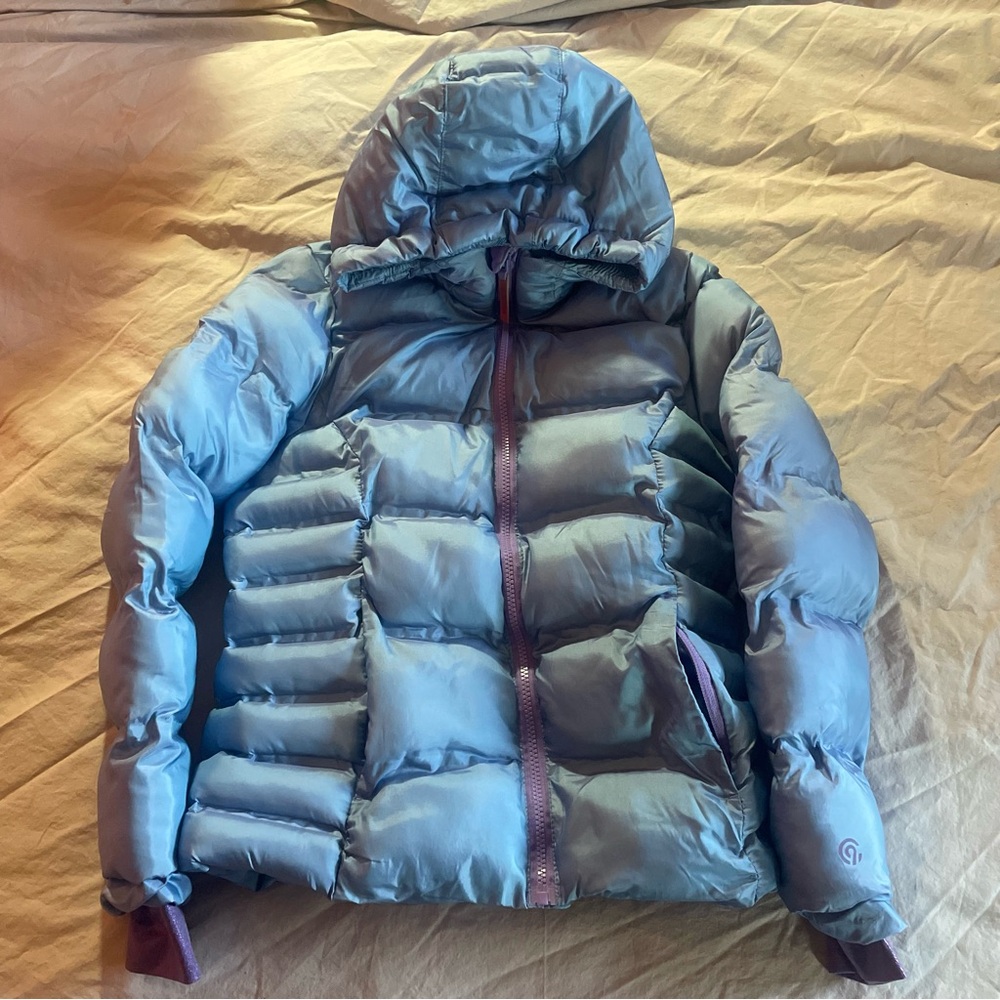 Champions Girl Blue/Purple Puffer Jacket with Hood